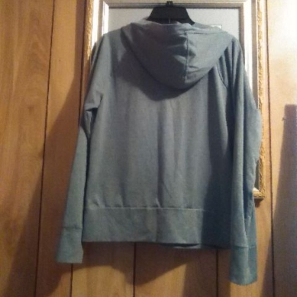 Soma Olive Gray Hooded Pullover Sweatshirt - Picture 2 of 3